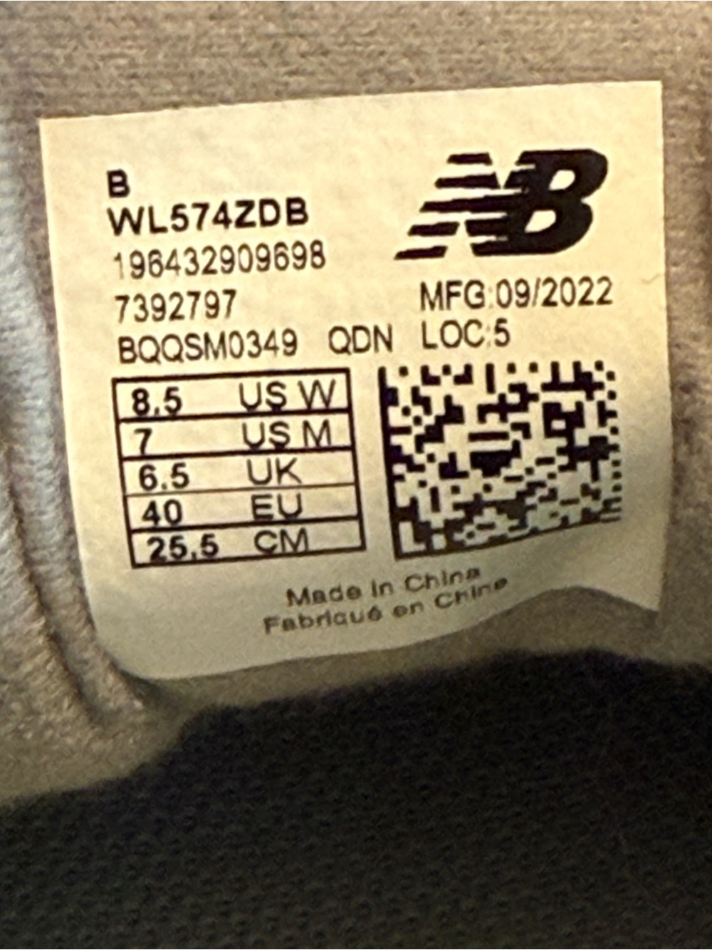 New Balance 574 Womens Snow Leopard Platform Sneakers (Gray w/Ivory Accents) - Picture 4 of 4